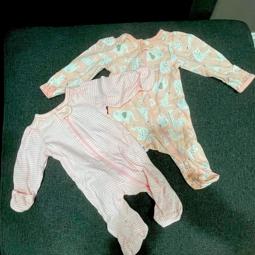 3 for 20—-Newborn footie pijamas